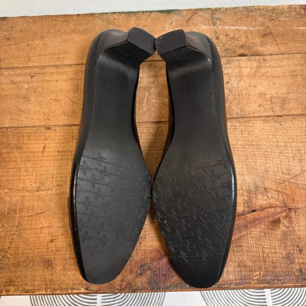 Hush Puppies Comfort Style Black Pump Heels Sz 9.5